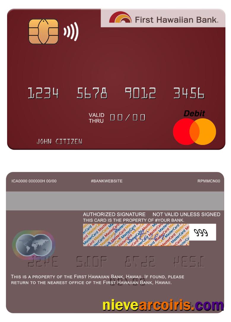 Hawaii First Hawaiian Bank mastercard